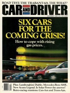 CAR & DRIVER 1990 DEC - CAN AM, TRANS AM, DIABLO